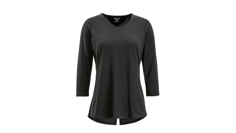 Demo, ExOfficio Wanderlux 3/4 Sleeve - Womens, Black, Small, 2011-3084-Black-S