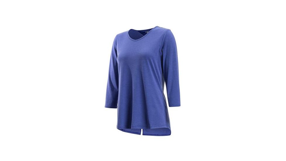 DEMO, ExOfficio Wanderlux 3/4 Sleeve - Womens, Small, Bellflower, 2011-3084-Bellflower-S