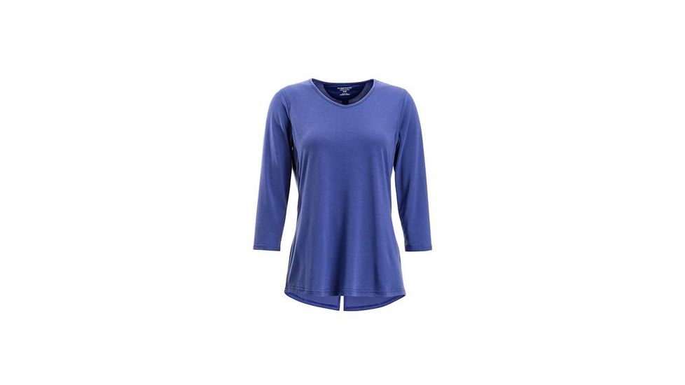 DEMO, ExOfficio Wanderlux 3/4 Sleeve - Womens, Small, Bellflower, 2011-3084-Bellflower-S