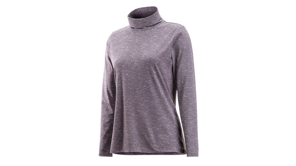 Demo, ExOfficio Wanderlux Marl Turtleneck - Womens, Adriatic Heather, Small, 2011-3221-Adriatic Heather-S