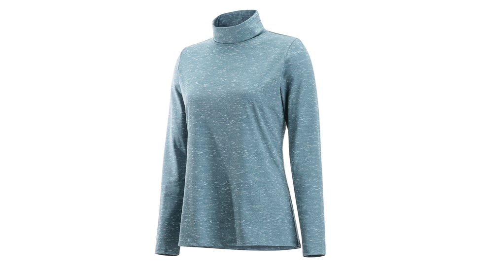 Demo, ExOfficio Wanderlux Marl Turtleneck - Womens, Eggplant Heather, Small, 2011-3221-Eggplant Heather-S