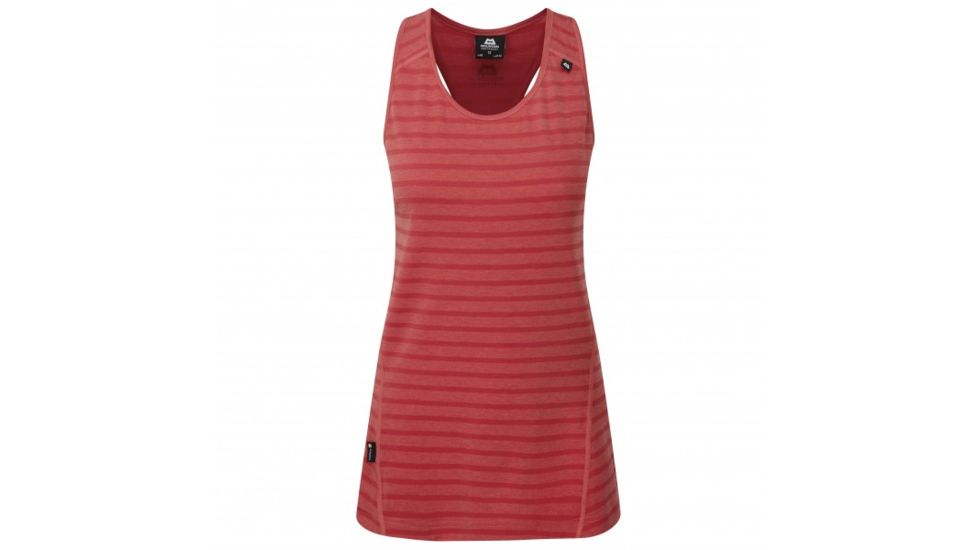 Demo, Mountain Equipment Groundup W Vest Top - Womens, Cardinal Orange stripe/Cardinal Orange, Medium, ME-002944-01451-12