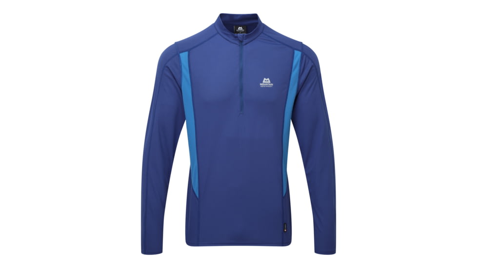 Demo, Mountain Equipment Ignis LS Zip Tee - Mens, Sodalite/LtOcean, Large, ME2722