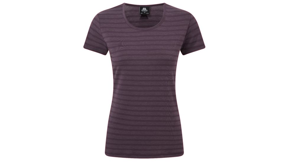 Demo, Mountain Equipment Stripe Tee - Womens, Blackberry stripe, 12, ME-001554-BBST-12,