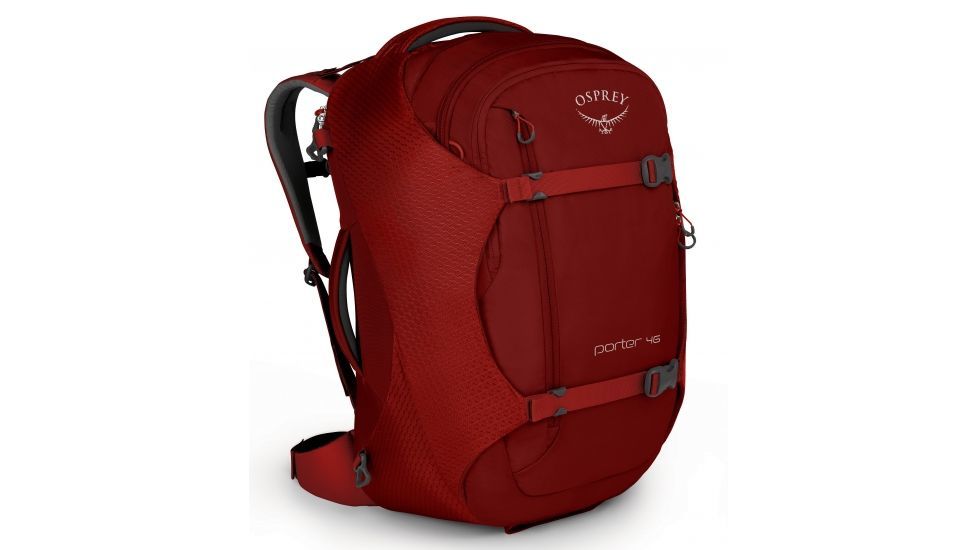 DEMO, Osprey Porter 46 Gear Hauler, Diablo Red, One Size, SA100216-DEMO