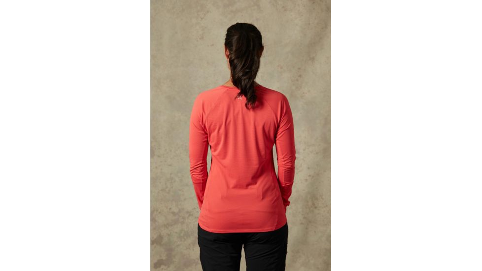 Demo, Rab Force Long Sleeve Tee - Womens, Passata, Medium, QBU-69-PA-12