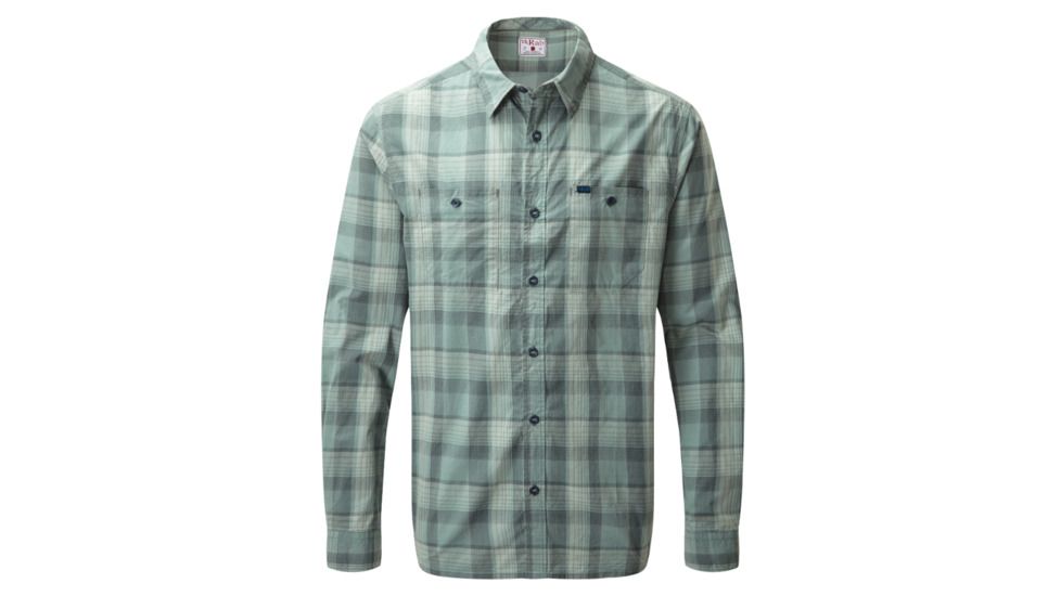 Demo, Rab Phaser Long Sleeve Shirt - Men's, Arctic, Large, QCA-94-AC-L