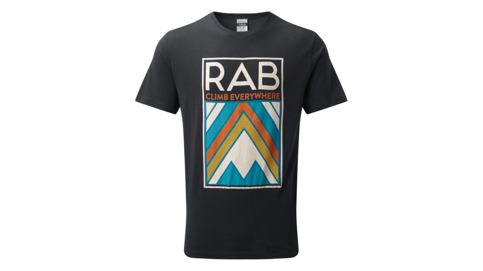 Demo, Rab Stance Aztec Short Sleeve Tee - Mens, Beluga, Large, QCB-10-BE-L