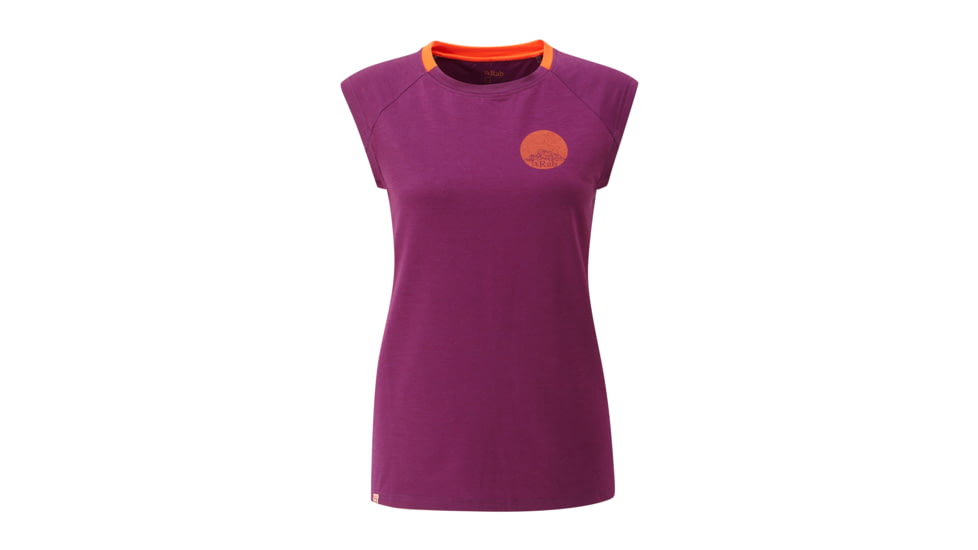 DEMO, Rab Womens Aspect Tee, Berry, 10, QBU-48-BY-10-DEMO