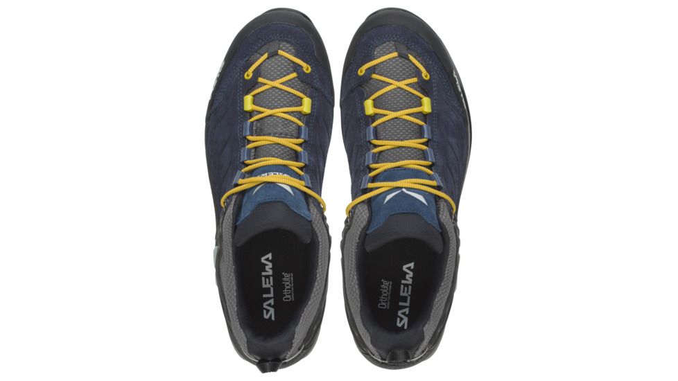 Salewa MTN Trainer GTX Mens Approach Shoes, Night Black/Kamille, 10.5 US, 00-0000063467-960-10.5