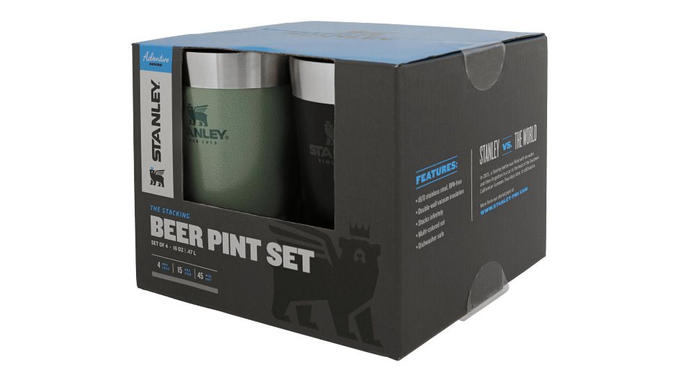 Demo, Stanley Adventure Stacking Vacuum Pint, Pack of 4, 16oz / .47L, 10-02796-009