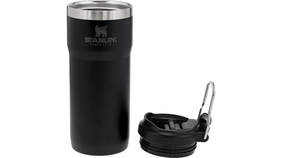 Demo, Stanley Classic TwinLock Travel Mug 16oz-, Matte Black, 16 ounce, 10-06443-013
