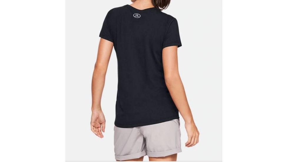 Demo, Under Armour Fish Hook Logo - Women's, Black, Small, 1331203-1-S-DEMO