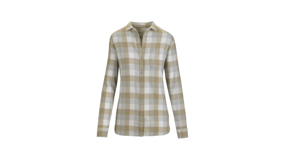 Demo,Woolrich Womens Eco Rich Pemberton Boyfriend Flannel Shirt, Salt Water Grey Check, M, 2211-SWX-DEMO