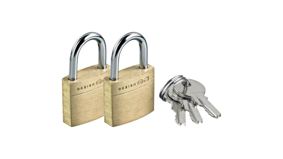 Design Go Case Padlock Solid Brass 2pk 171