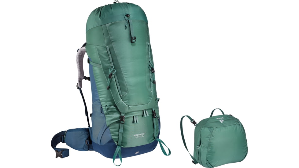 Deuter Aircontact 60 + 10 SL Backpack, Seagreen/Marine, 60 + 10 Liter, 332042123370