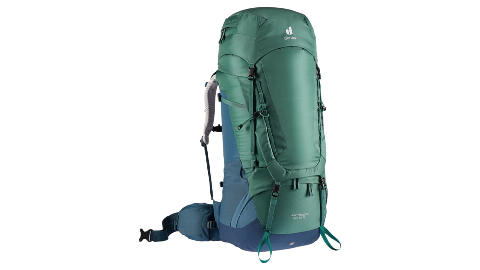 Deuter Aircontact 60 + 10 SL Backpack, Seagreen/Marine, 60 + 10 Liter, 332042123370