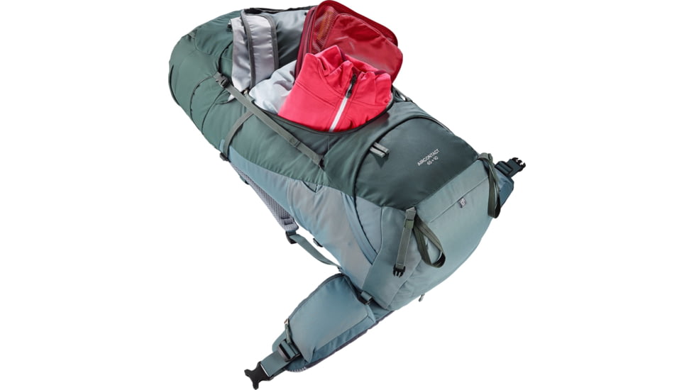 Deuter Aircontact 65 + 10 Backpack, Ivy/Teal, 65 + 10 Liter, 332052122670