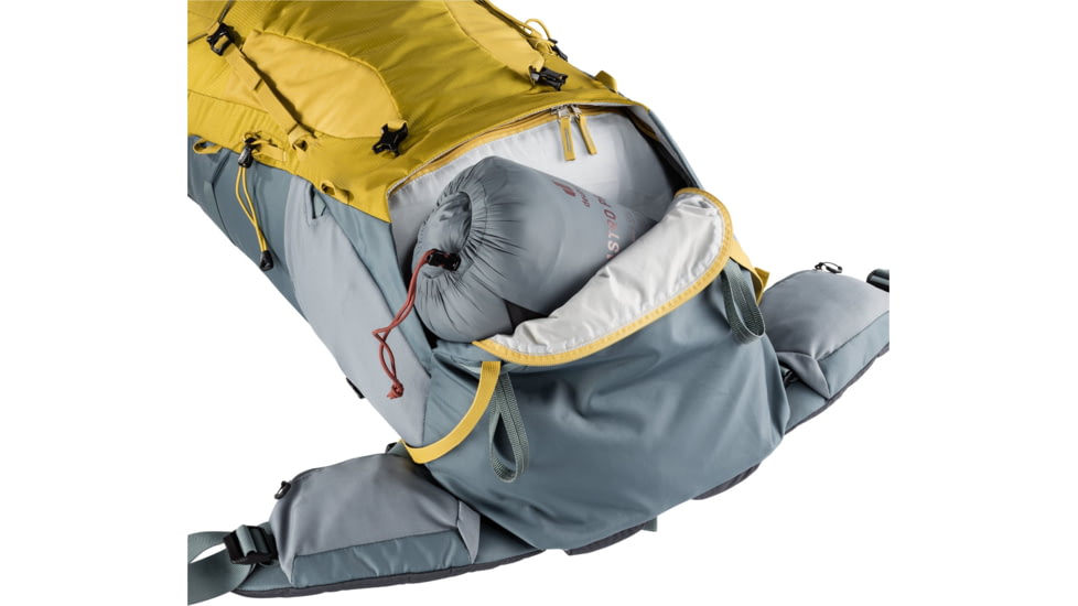 Deuter Aircontact Lite 65 + 10 Backpack, Turmeric/Teal, 65 + 10 Liter, 334072182050
