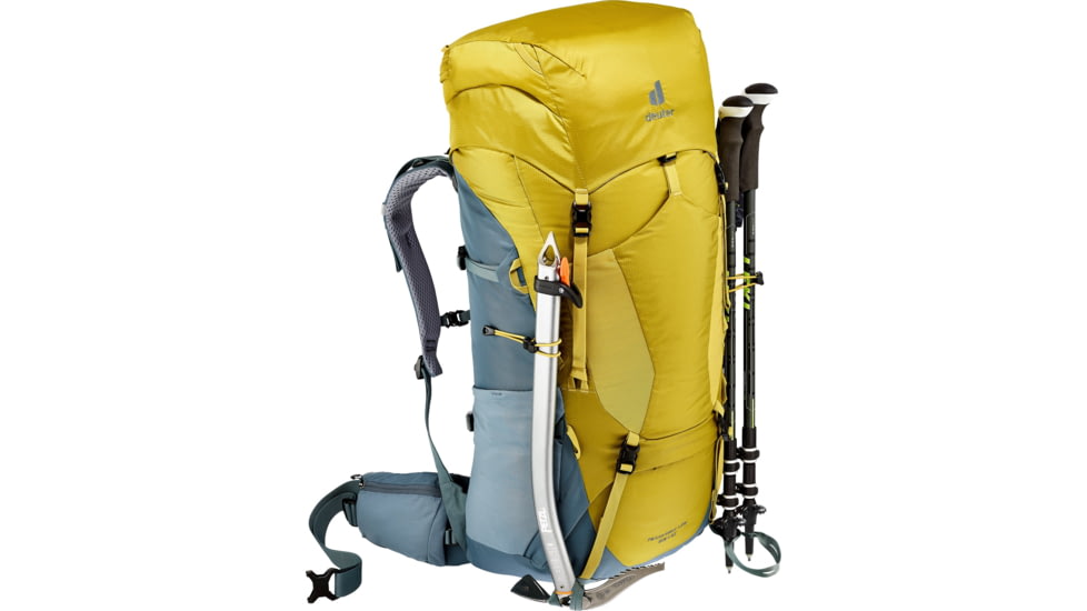 Deuter Aircontact Lite 65 + 10 Backpack, Turmeric/Teal, 65 + 10 Liter, 334072182050