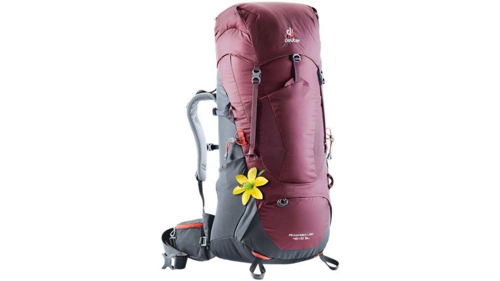Deuter Aircontact Lite Womens Backpack 45 + 10 SL, Maroon/Graphite, 334021854230