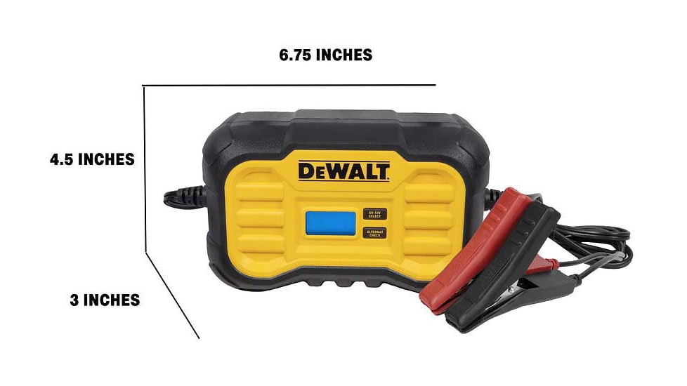 DeWALT 10 Amp Professional Battery Charger, Battery Maintainer, Trickle Charger, Yellow/Black, DXAEC10