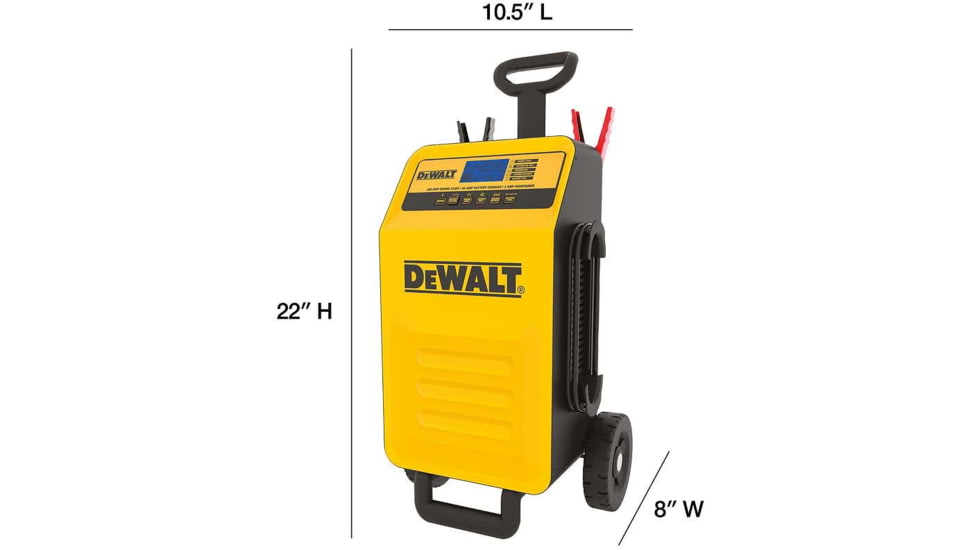 DeWALT 40 Amp Professional Rolling Battery Charger, 3 Amp Maintainer With 200 Amp Engine Start, Yellow/Black, DXAEC200