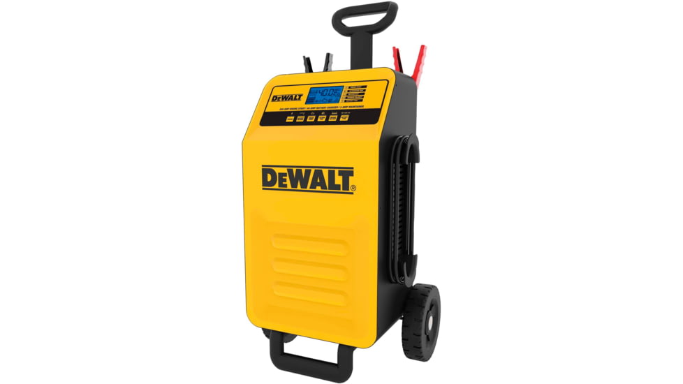 DeWALT 40 Amp Professional Rolling Battery Charger, 3 Amp Maintainer With 200 Amp Engine Start, Yellow/Black, DXAEC200