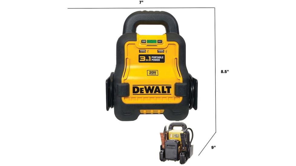 DeWALT Professional Battery Booster Kit With 20V Lithium Battery Pack Plus Charger, Yellow/Black, DXAE20VBBK