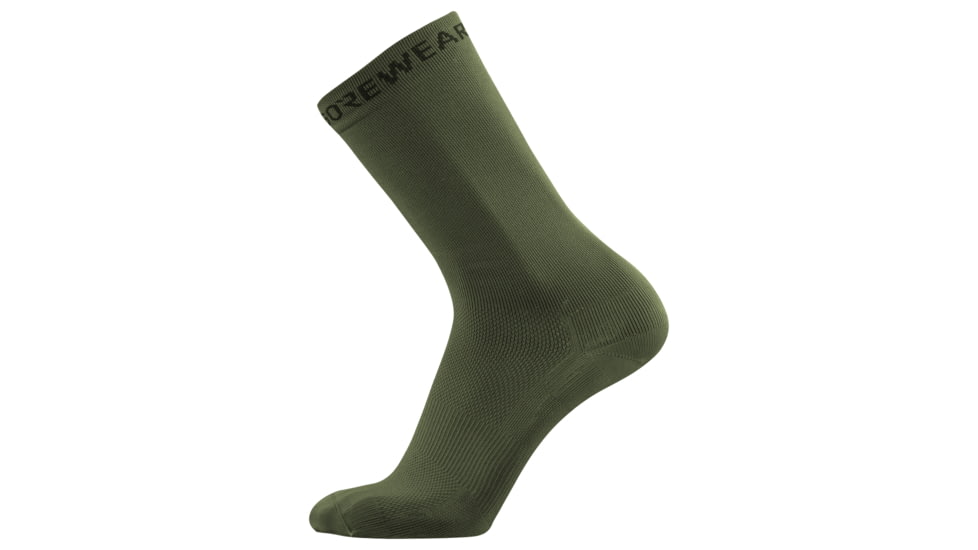 GOREWEAR Essential Socks in Utility Green 8-9.5 Form fit 075B8E32, 100963-BH00-L