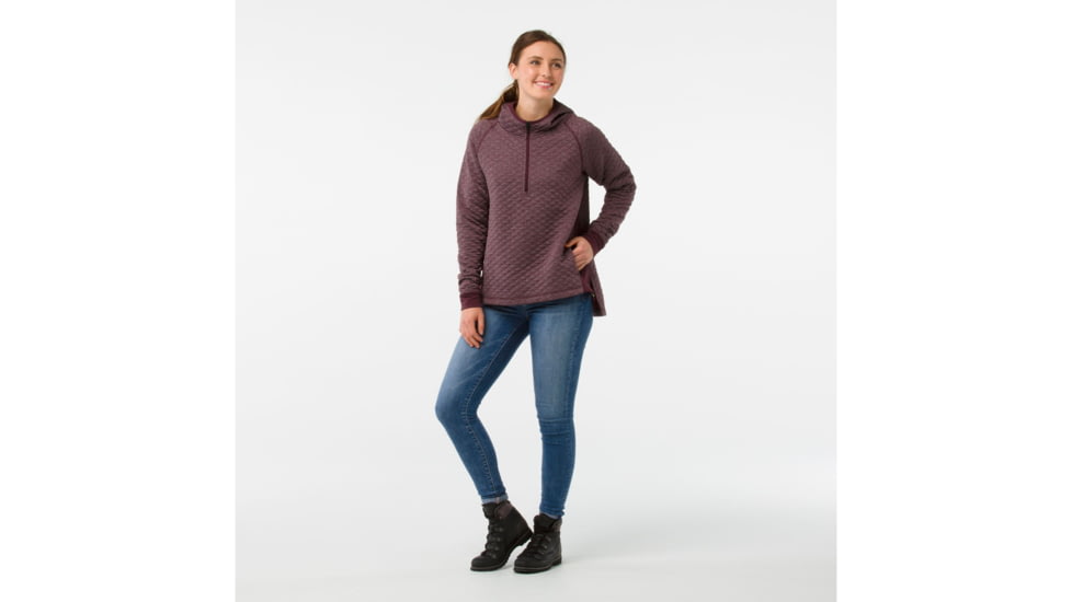Smartwool Diamond Peak Quilted Pullover-Women's, Fig Heather, Medium, SW000286A24-M