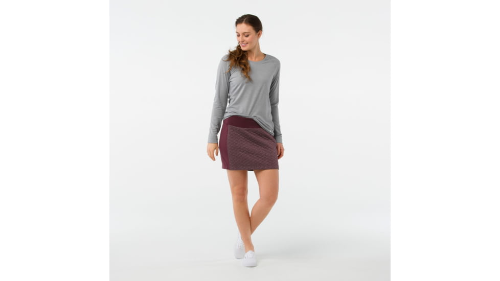 Smartwool Diamond Peak Quilted Skirt-Women's, Fig Heather, Large, SW000336A24-L