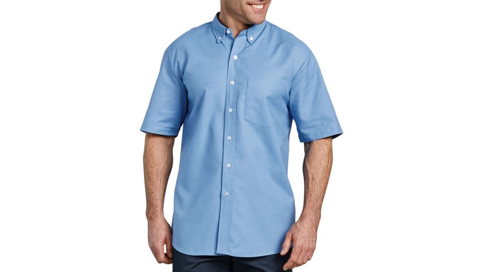 Dickies Button-down Oxford Short Sleeve Shirt, Light Blue - SS46LB 175
