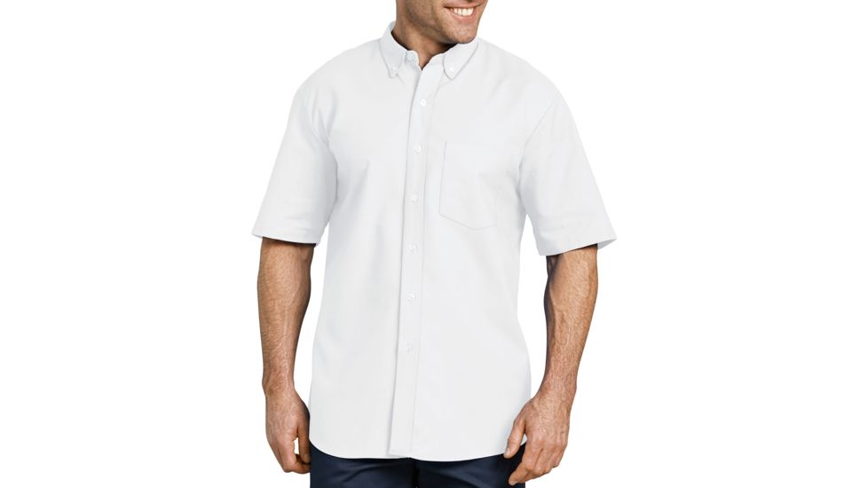 Dickies Button-down Oxford Short Sleeve Shirt, White - SS46WH 175
