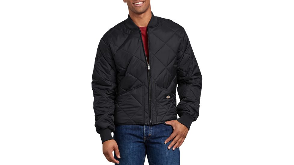 Dickies Diamond Quilted Nylon Jacket, Black - 61242BK 2X