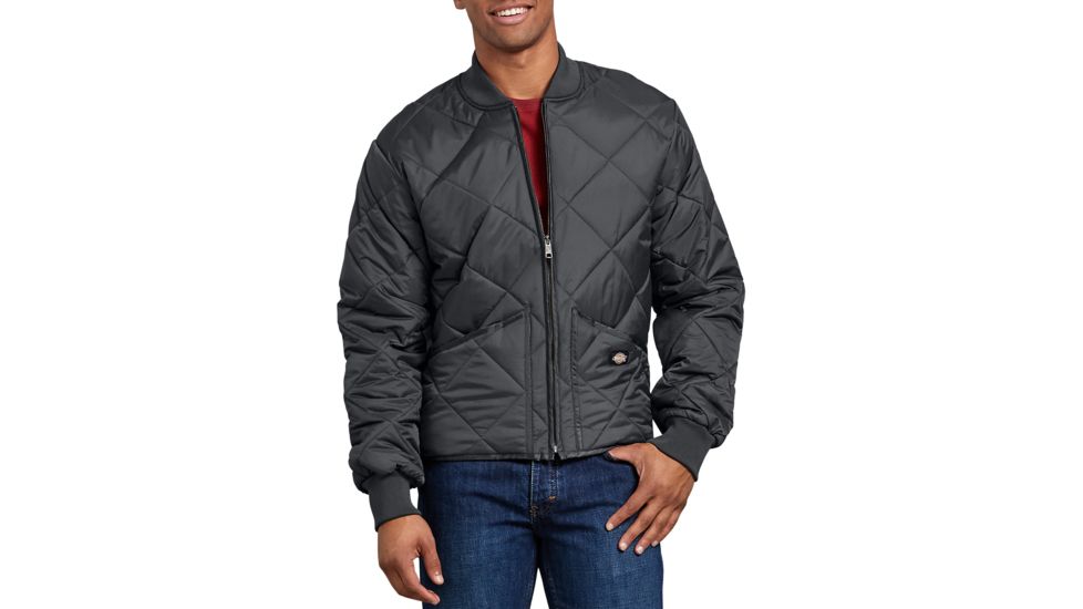 Dickies Diamond Quilted Nylon Jacket, Charcoal - 61242CH XL