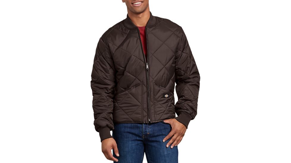 Dickies Diamond Quilted Nylon Jacket, Dark Brown - 61242CB XL