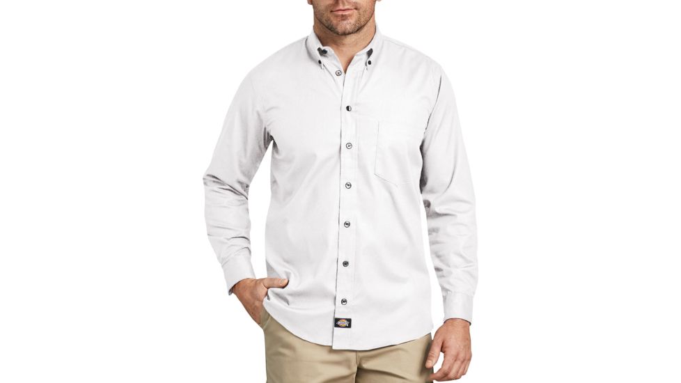 Dickies Industrial Flex Comfort Long Sleeve Shirt, White - LL505WH XL