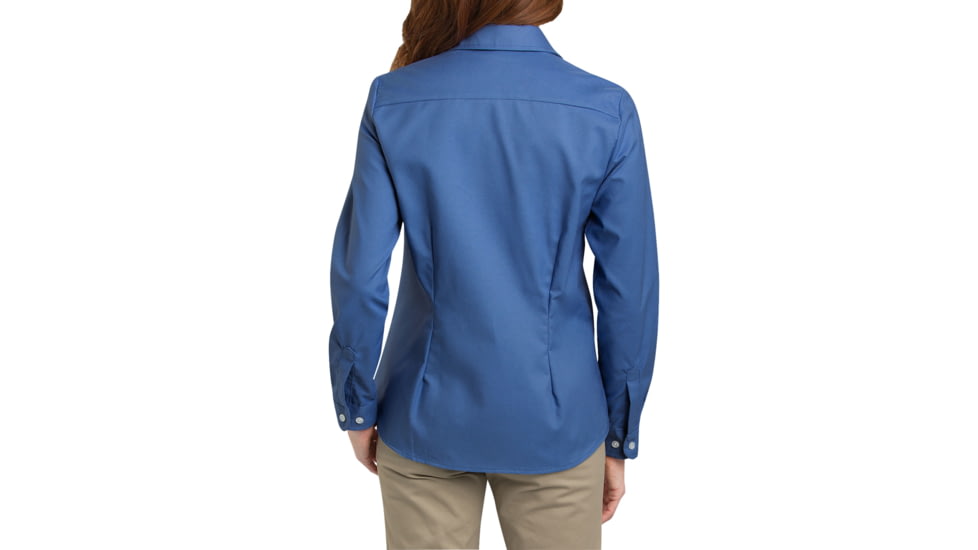 Dickies Womens Long Sleeve Stretch Oxford Shirt, French Blue - FL254FB 2X