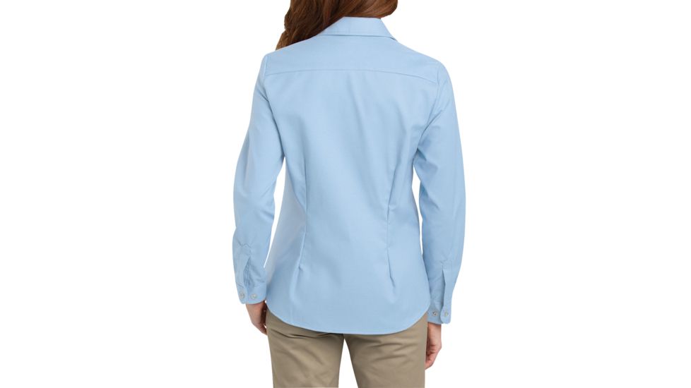 Dickies Womens Long Sleeve Stretch Oxford Shirt, Light Blue - FL254LB XS