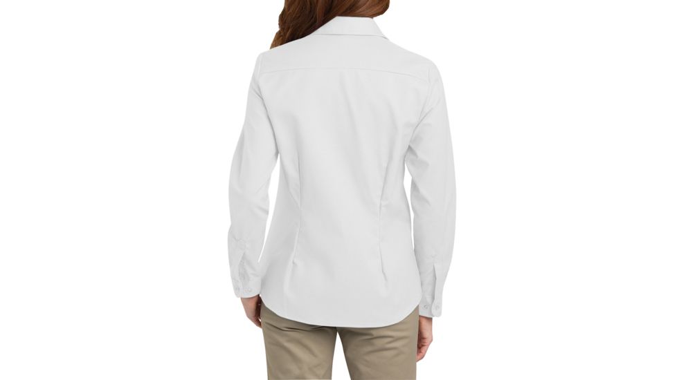 Dickies Womens Long Sleeve Stretch Oxford Shirt, White - FL254WH 2X
