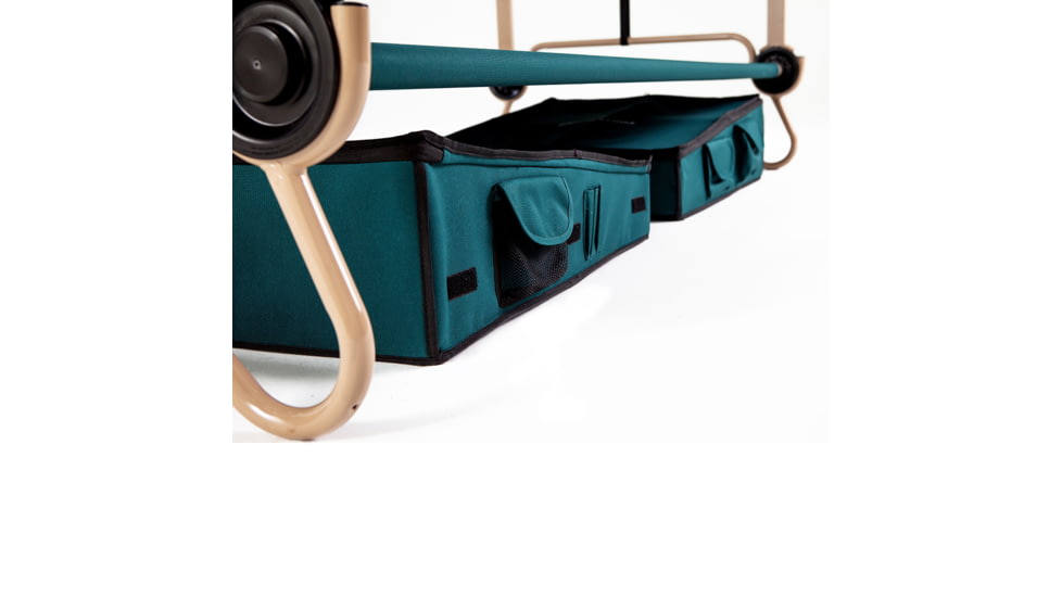 Disc-O-Bed Angled Expandable Under Bunk FootLocker, 29in L x 24in W x 8.5-5.5in H, Green, 19812/GRN