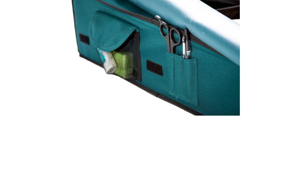 Disc-O-Bed Angled Expandable Under Bunk FootLocker, 29in L x 24in W x 8.5-5.5in H, Green, 19812/GRN
