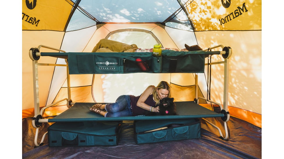 Disc-O-Bed Angled Expandable Under Bunk FootLocker, 29in L x 24in W x 8.5-5.5in H, Green, 19812/GRN