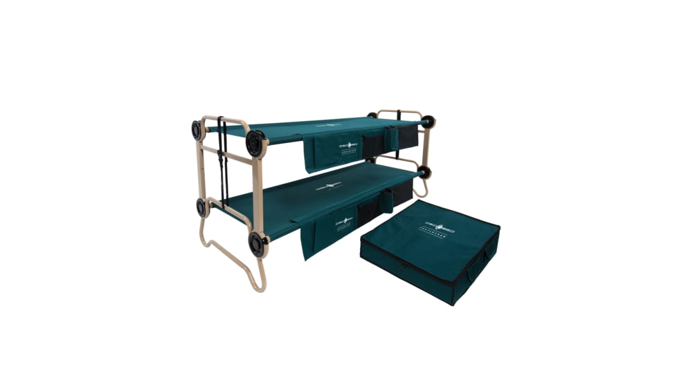 Disc-O-Bed Angled Expandable Under Bunk FootLocker, 29in L x 24in W x 8.5-5.5in H, Green, 19812/GRN