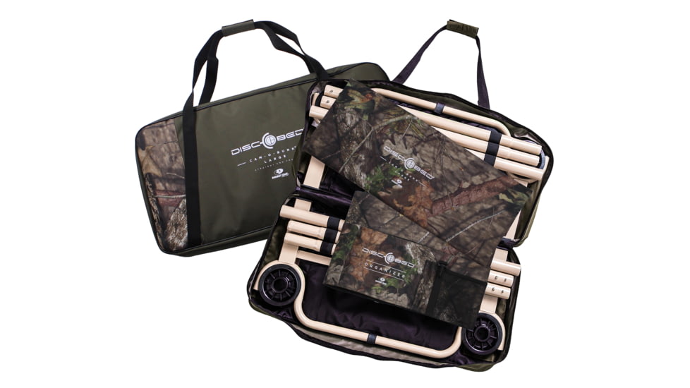 Disc-O-Bed Cam-O-Bunk with 2 Side Organizers, Mossy Oak, Large, 30701BO