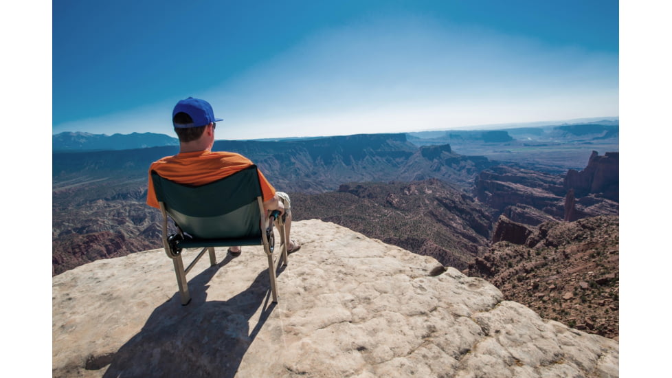 Disc-O-Bed Disc-Chair Camping Chair, 23in L x 24in W x 34in H, Green, 19829