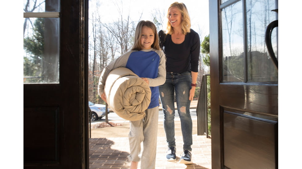 Disc-O-Bed Duvalay with Luxury Memory Foam Sleeping Bag &amp; Duvet, Kids, Cappuccino, 50054