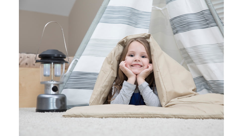 Disc-O-Bed Duvalay with Luxury Memory Foam Sleeping Bag &amp; Duvet, Kids, Cappuccino, 50054