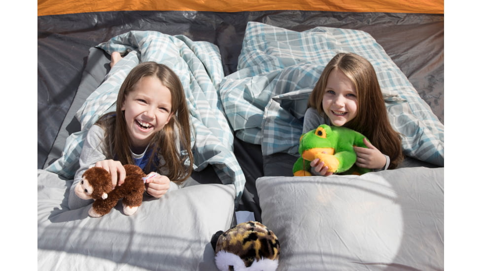 Disc-O-Bed Duvalay with Luxury Memory Foam Sleeping Bag &amp; Duvet, Kids, Ocean Plaid, 50254